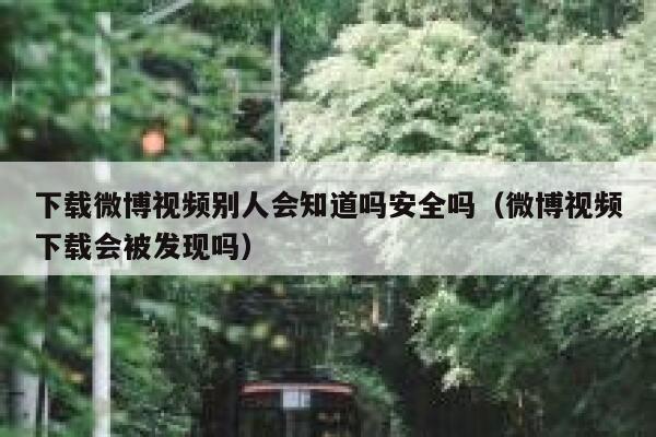 下载微博视频别人会知道吗安全吗（微博视频下载会被发现吗） 第1张
