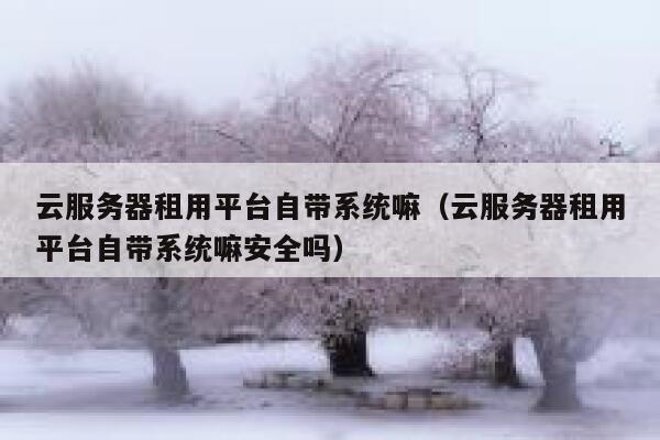 云服务器租用平台自带系统嘛（云服务器租用平台自带系统嘛安全吗） 第1张