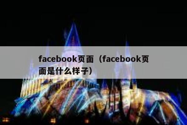 facebook页面（facebook页面是什么样子） 第1张