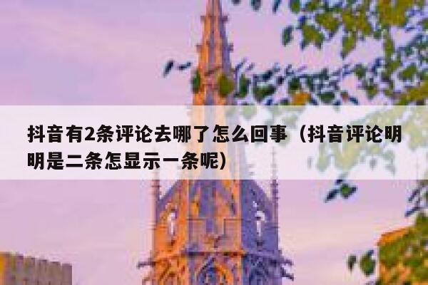 抖音有2条评论去哪了怎么回事(抖音评论明明是二条怎显示一条呢) 第1张 抖音有2条评论去哪了怎么回事(抖音评论明明是二条怎显示一条呢) 第1张
