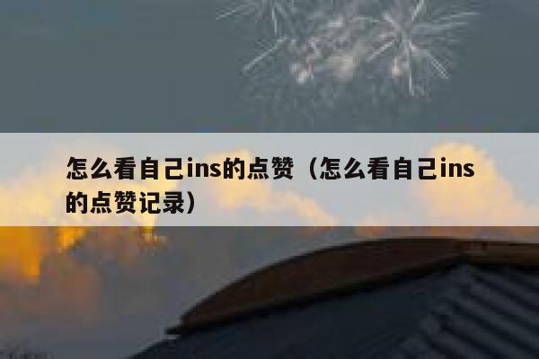 怎么看自己ins的点赞（怎么看自己ins的点赞记录） 第1张