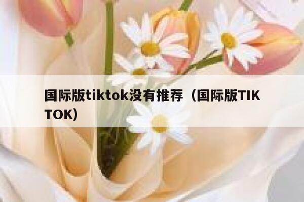 国际版tiktok没有推荐（国际版TIKTOK） 第1张