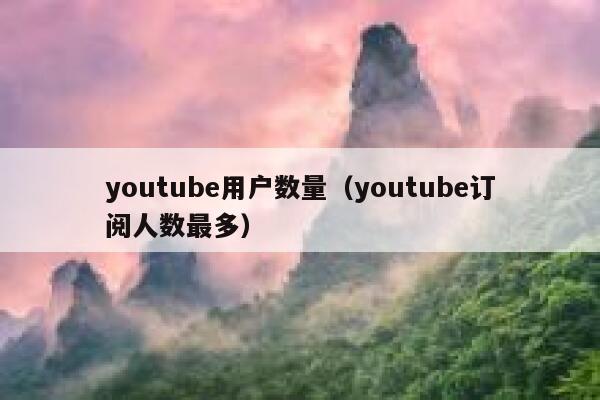 youtube用户数量(youtube订阅人数最多) 第1张 youtube用户数量(youtube订阅人数最多) 第1张