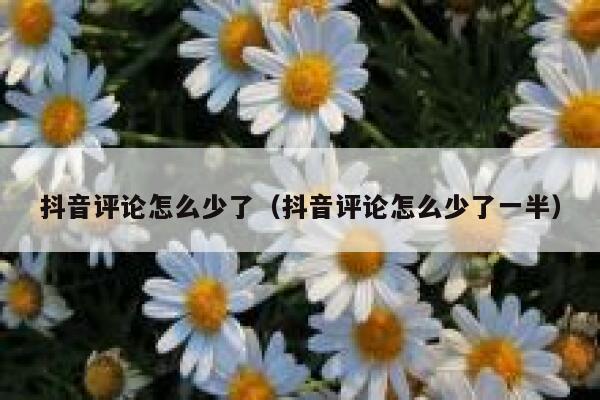 抖音评论怎么少了（抖音评论怎么少了一半） 第1张