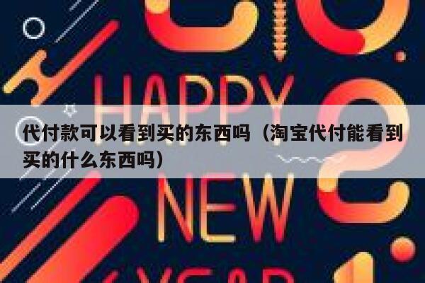 代付款可以看到买的东西吗（淘宝代付能看到买的什么东西吗） 第1张
