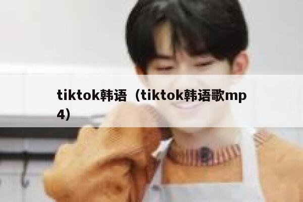 tiktok韩语（tiktok韩语歌mp4） 第1张