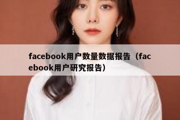 facebook用户数量数据报告（facebook用户研究报告） 第1张
