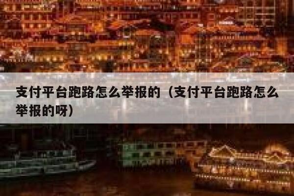 支付平台跑路怎么举报的（支付平台跑路怎么举报的呀） 第1张