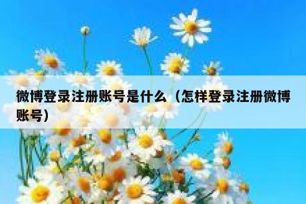 微博登录注册账号是什么（怎样登录注册微博账号） 第1张