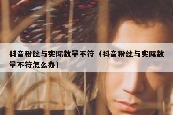 抖音粉丝与实际数量不符（抖音粉丝与实际数量不符怎么办） 第1张
