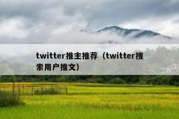 twitter推主推荐（twitter搜索用户推文） 第1张