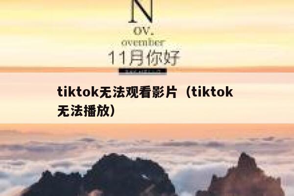 tiktok无法观看影片（tiktok 无法播放） 第1张