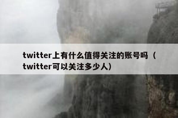 twitter上有什么值得关注的账号吗（twitter可以关注多少人） 第1张