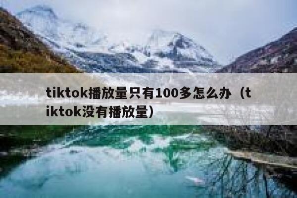 tiktok播放量只有100多怎么办（tiktok没有播放量） 第1张