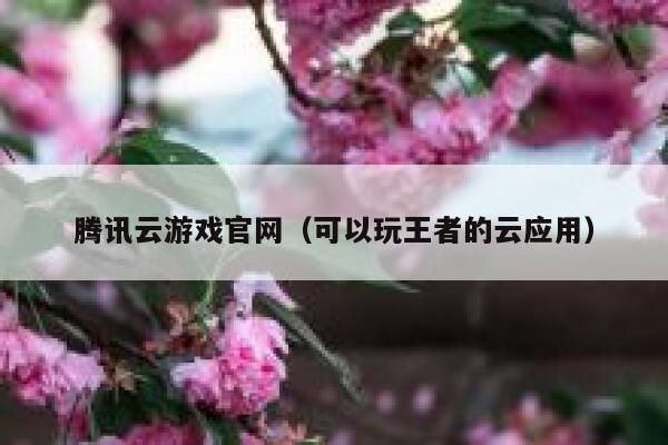 腾讯云游戏官网（可以玩王者的云应用） 第1张