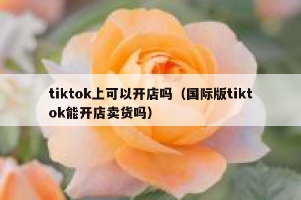 tiktok上可以开店吗（国际版tiktok能开店卖货吗） 第1张