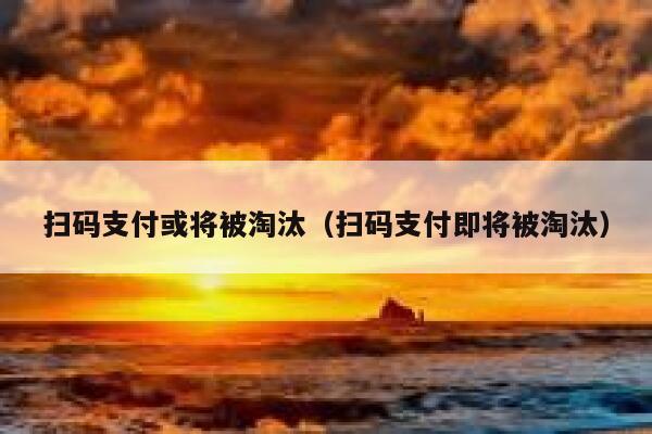 扫码支付或将被淘汰（扫码支付即将被淘汰） 第1张