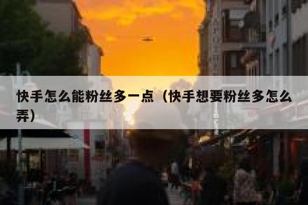 快手怎么能粉丝多一点（快手想要粉丝多怎么弄） 第1张