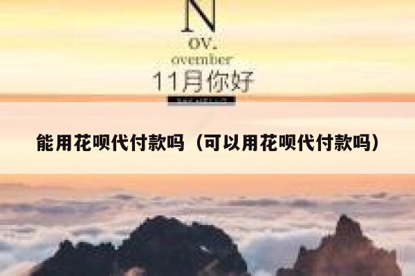 能用花呗代付款吗（可以用花呗代付款吗） 第1张