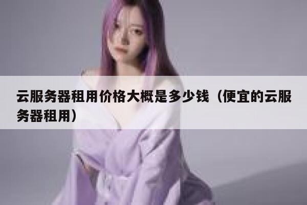 云服务器租用价格大概是多少钱（便宜的云服务器租用） 第1张