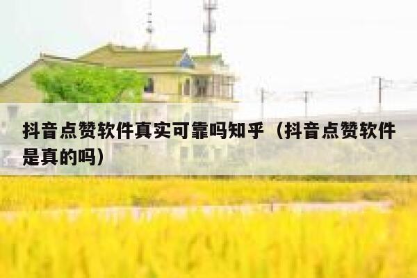 抖音点赞软件真实可靠吗知乎（抖音点赞软件是真的吗） 第1张