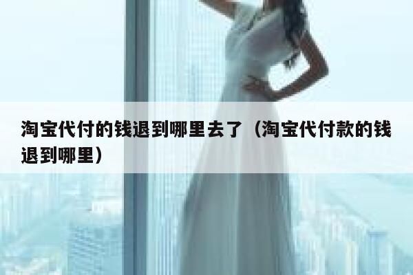 淘宝代付的钱退到哪里去了（淘宝代付款的钱退到哪里） 第1张
