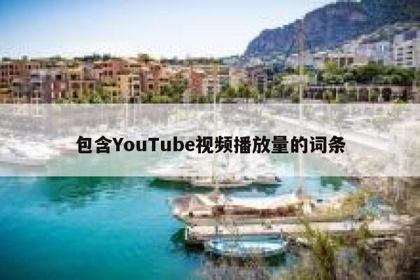 包含YouTube视频播放量的词条 第1张