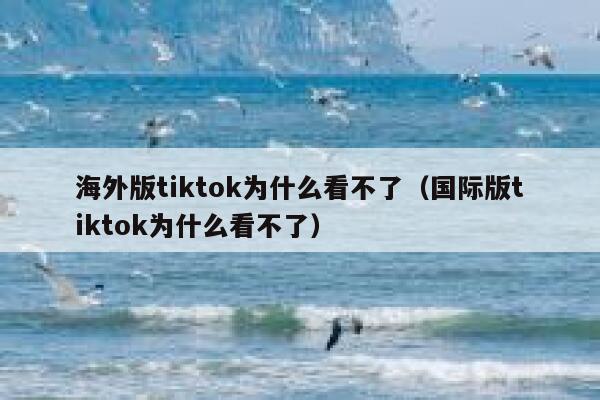 海外版tiktok为什么看不了（国际版tiktok为什么看不了） 第1张