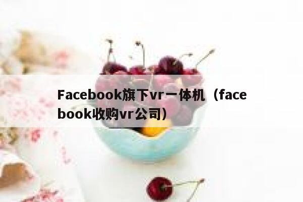 Facebook旗下vr一体机（facebook收购vr公司） 第1张