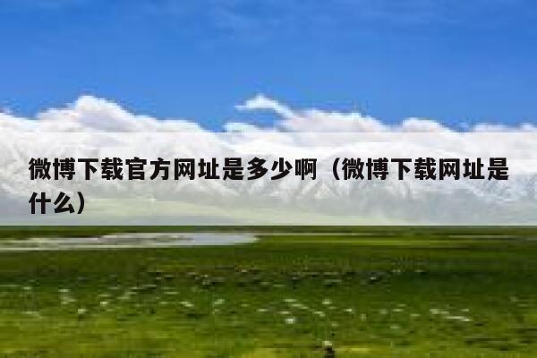 微博下载官方网址是多少啊（微博下载网址是什么） 第1张