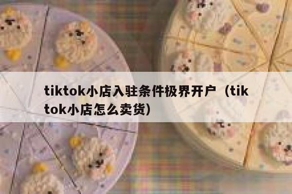 tiktok小店入驻条件极界开户（tiktok小店怎么卖货） 第1张