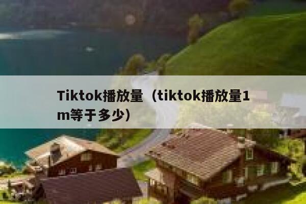 Tiktok播放量（tiktok播放量1m等于多少） 第1张