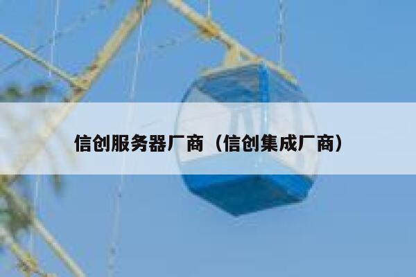 信创服务器厂商（信创集成厂商） 第1张