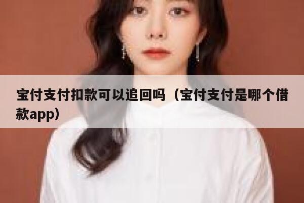 宝付支付扣款可以追回吗（宝付支付是哪个借款app） 第1张