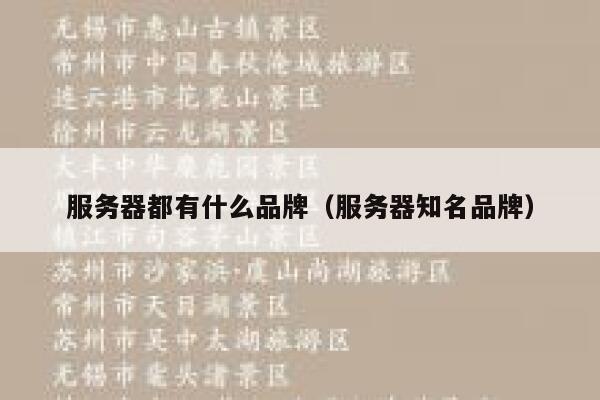 服务器都有什么品牌（服务器知名品牌） 第1张