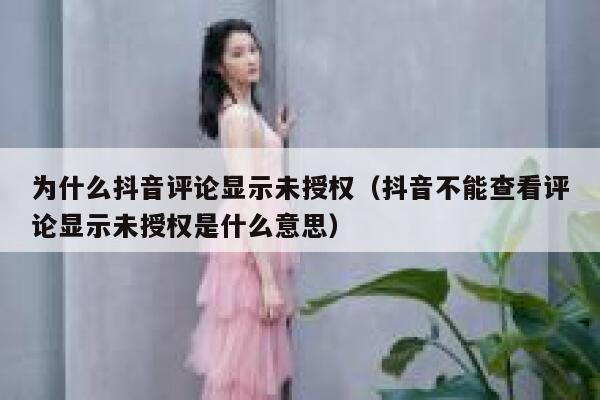 为什么抖音评论显示未授权（抖音不能查看评论显示未授权是什么意思） 第1张