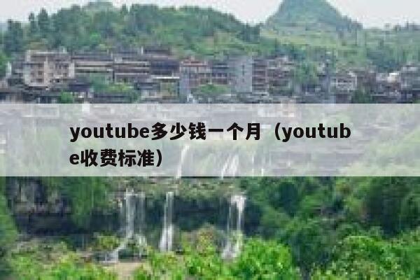 youtube多少钱一个月（youtube收费标准） 第1张