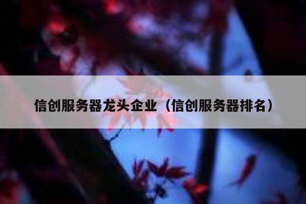 信创服务器龙头企业（信创服务器排名） 第1张