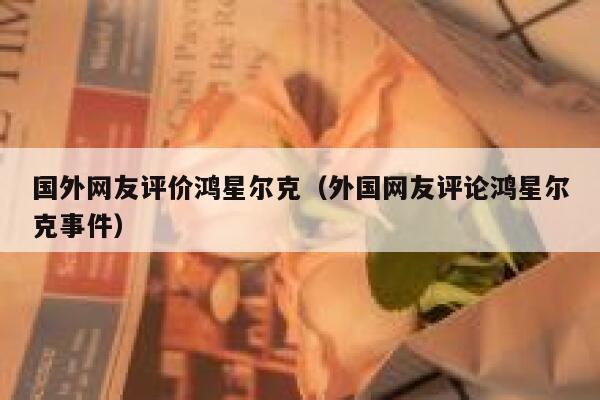 国外网友评价鸿星尔克（外国网友评论鸿星尔克事件） 第1张