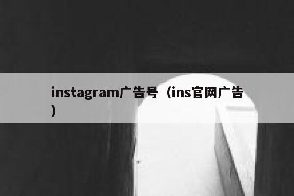 instagram广告号（ins官网广告） 第1张