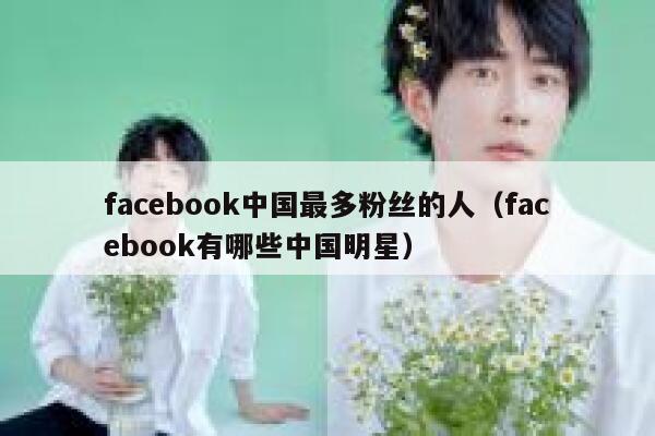 facebook中国最多粉丝的人（facebook有哪些中国明星） 第1张