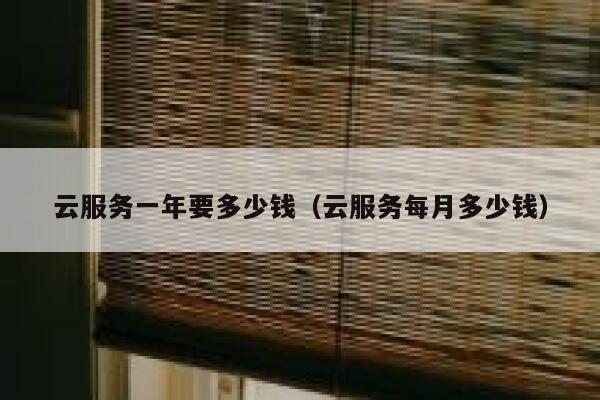 云服务一年要多少钱（云服务每月多少钱） 第1张