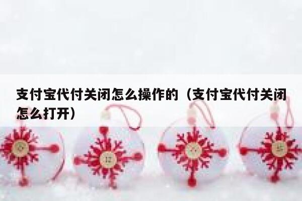 支付宝代付关闭怎么操作的（支付宝代付关闭怎么打开） 第1张