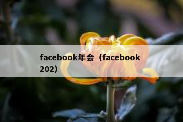 facebook年会（facebook 202） 第1张