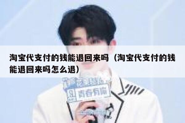 淘宝代支付的钱能退回来吗（淘宝代支付的钱能退回来吗怎么退） 第1张