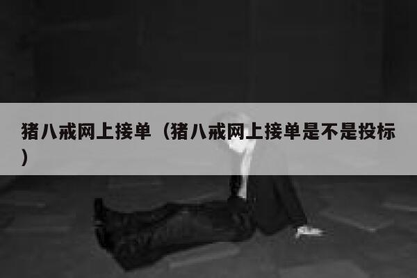 猪八戒网上接单（猪八戒网上接单是不是投标） 第1张