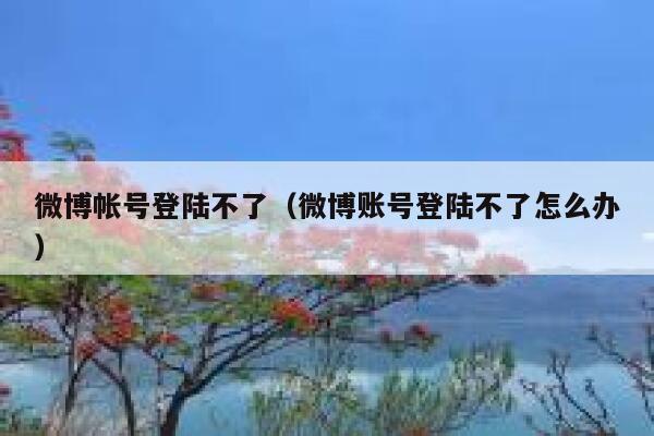 微博帐号登陆不了（微博账号登陆不了怎么办） 第1张