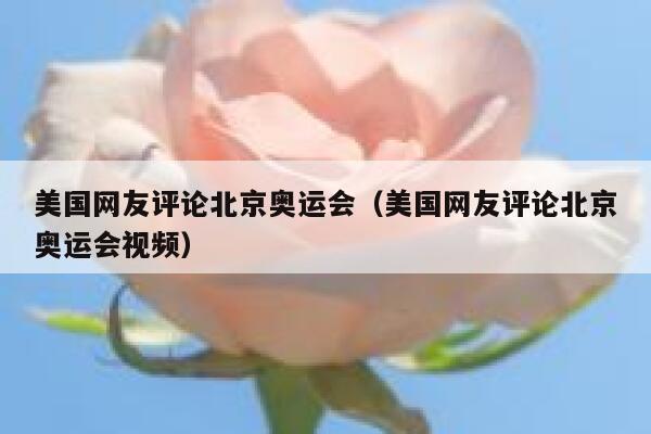 美国网友评论北京奥运会（美国网友评论北京奥运会视频） 第1张