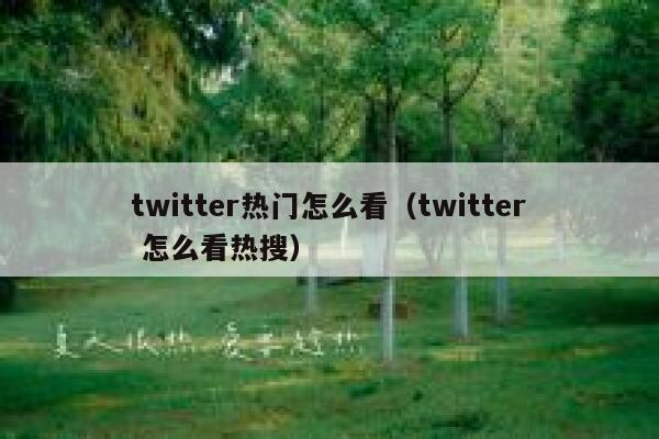 twitter热门怎么看（twitter 怎么看热搜） 第1张