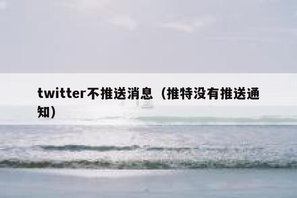 twitter不推送消息（推特没有推送通知） 第1张